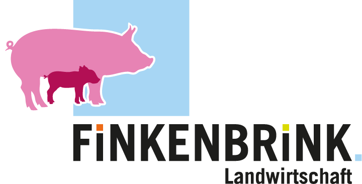 Finkenbrink Logo in Rosa und Blau für landwirtschaftlichen Betrieb